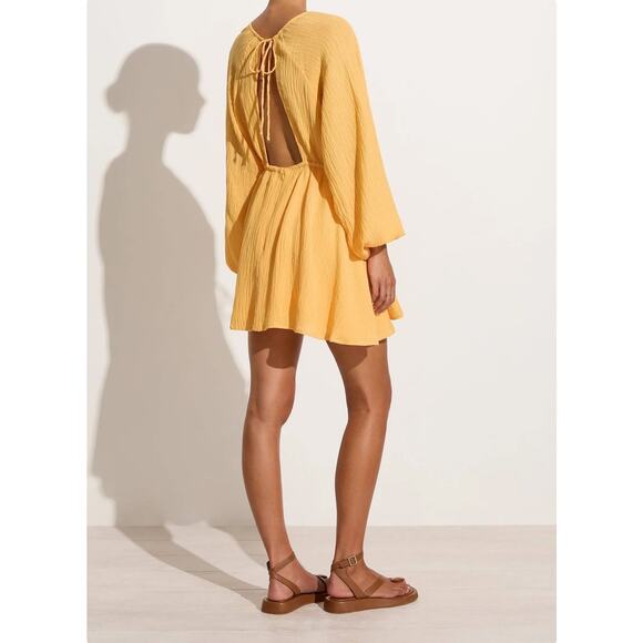 Faithfull the Brand Constance Linen Gauze Mini Dress - Picture 2 of 12